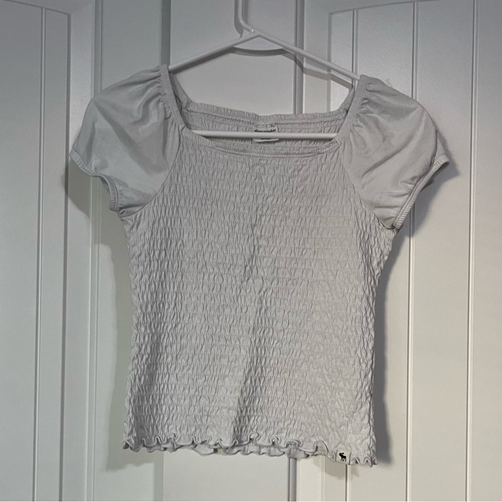 Girls Abercrombie short sleeve crop top